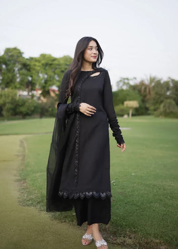 Designer Black Ethnic Wear for Women Modern Indian Style