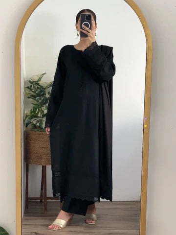 Elegant Black Straight Kurta for Women Casual & Festive Wear
