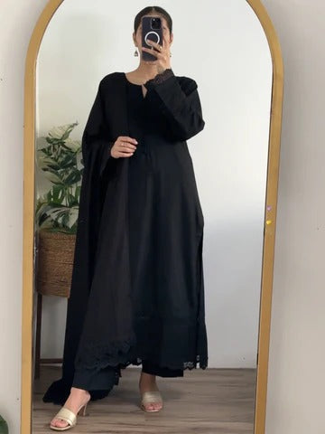 Elegant Black Straight Kurta for Women Casual & Festive Wear