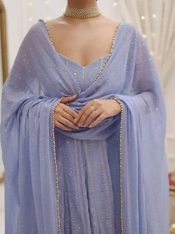 Elegant Lavender Party Gown for Women Trendy Western Wear