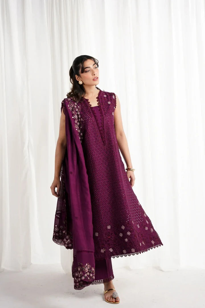 Elegant Purple Flared Kurta Set for Women Festive & Party Wear