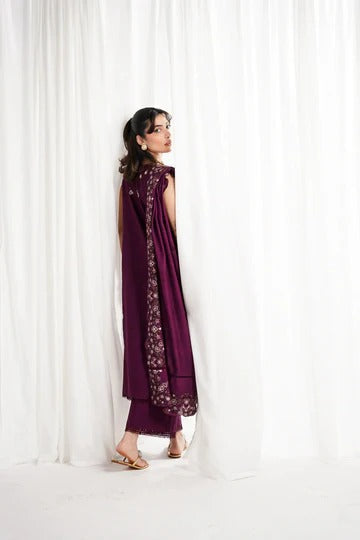 Elegant Purple Flared Kurta Set for Women Festive & Party Wear