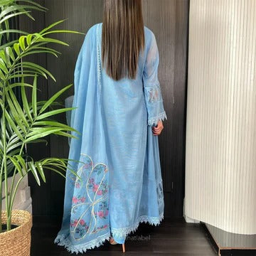 Stylish Light Blue Kurta Set with Dupatta Premium Ethnic Collection