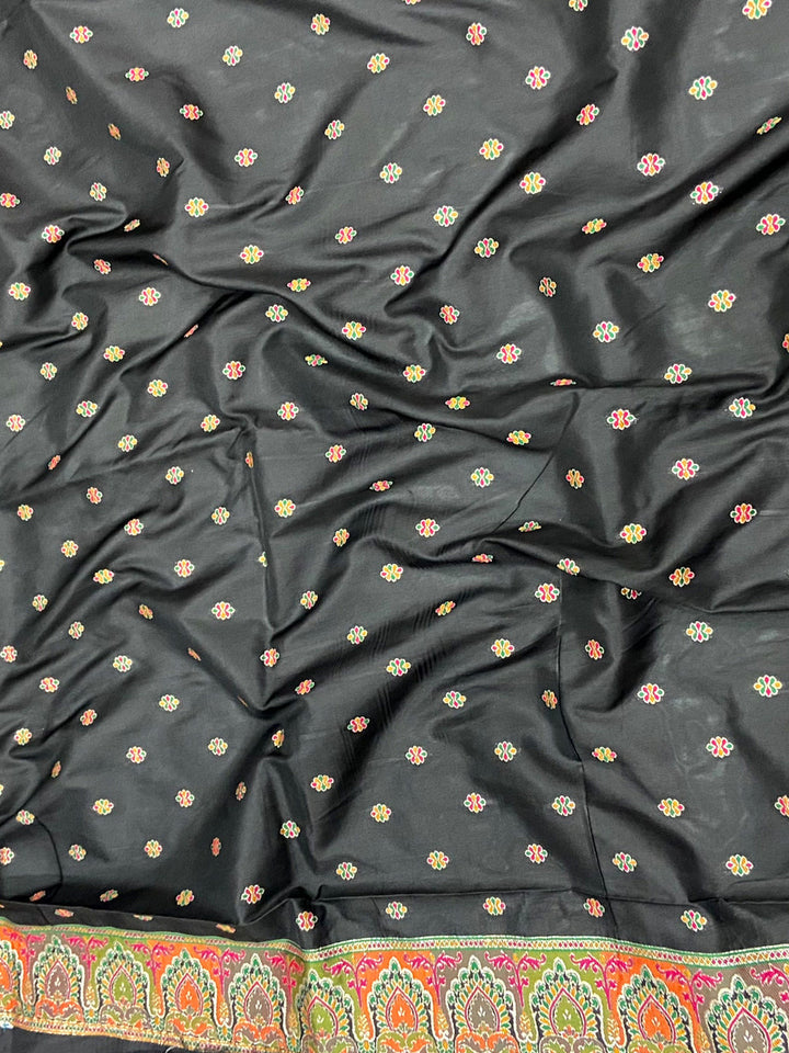 Festival Wear Black Color Kanjivaram Silk Saree