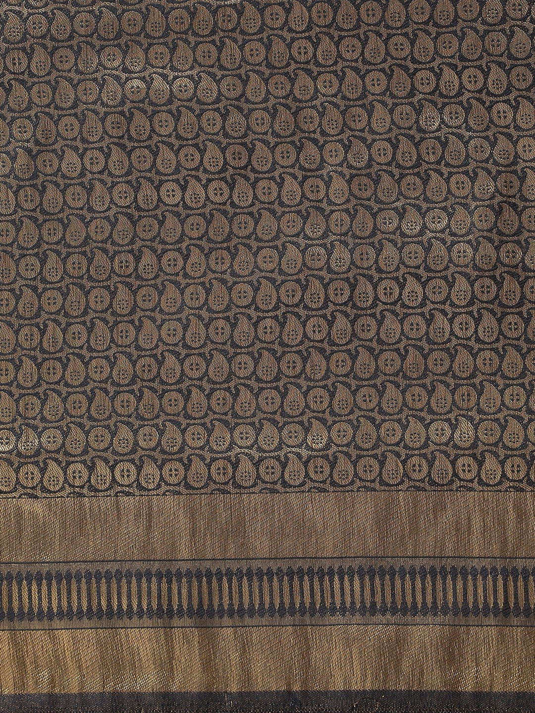 Festival Wear Charcoal Grey and Gold Color Soft Silk Saree