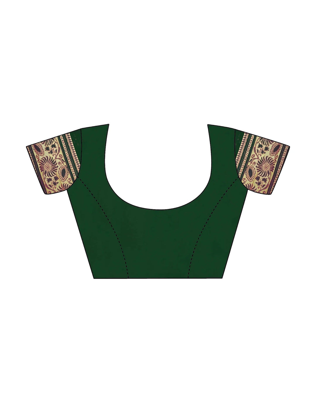 Festival Wear Dark Green Color Woven Banarasi Silk Saree
