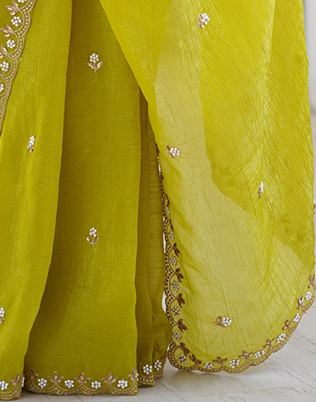 Festival Wear Green Color Soft Silk Embroidery Saree