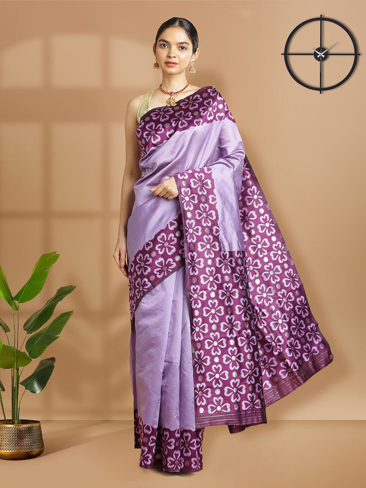 Festival Wear Lavender Color Soft Silk Saree