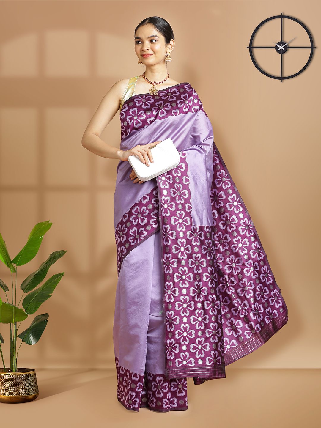 Festival Wear Lavender Color Soft Silk Saree