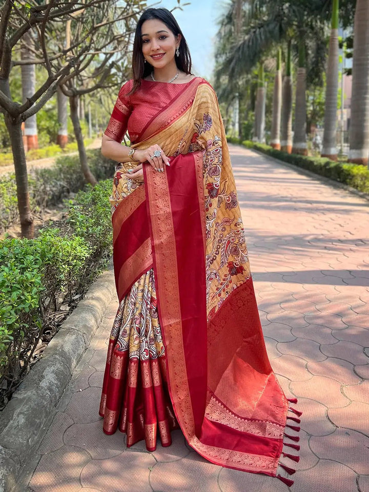 Festival Wear Mustard Color Soft Silk Saree