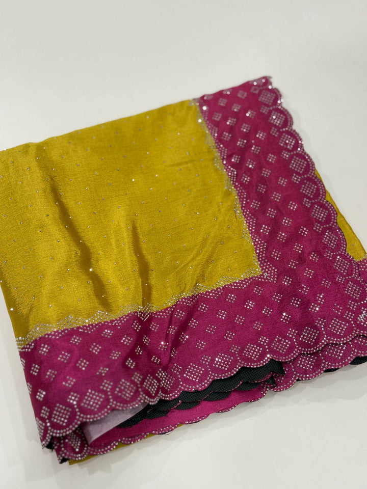 Festival Wear Mustard Color Soft Silk Saree