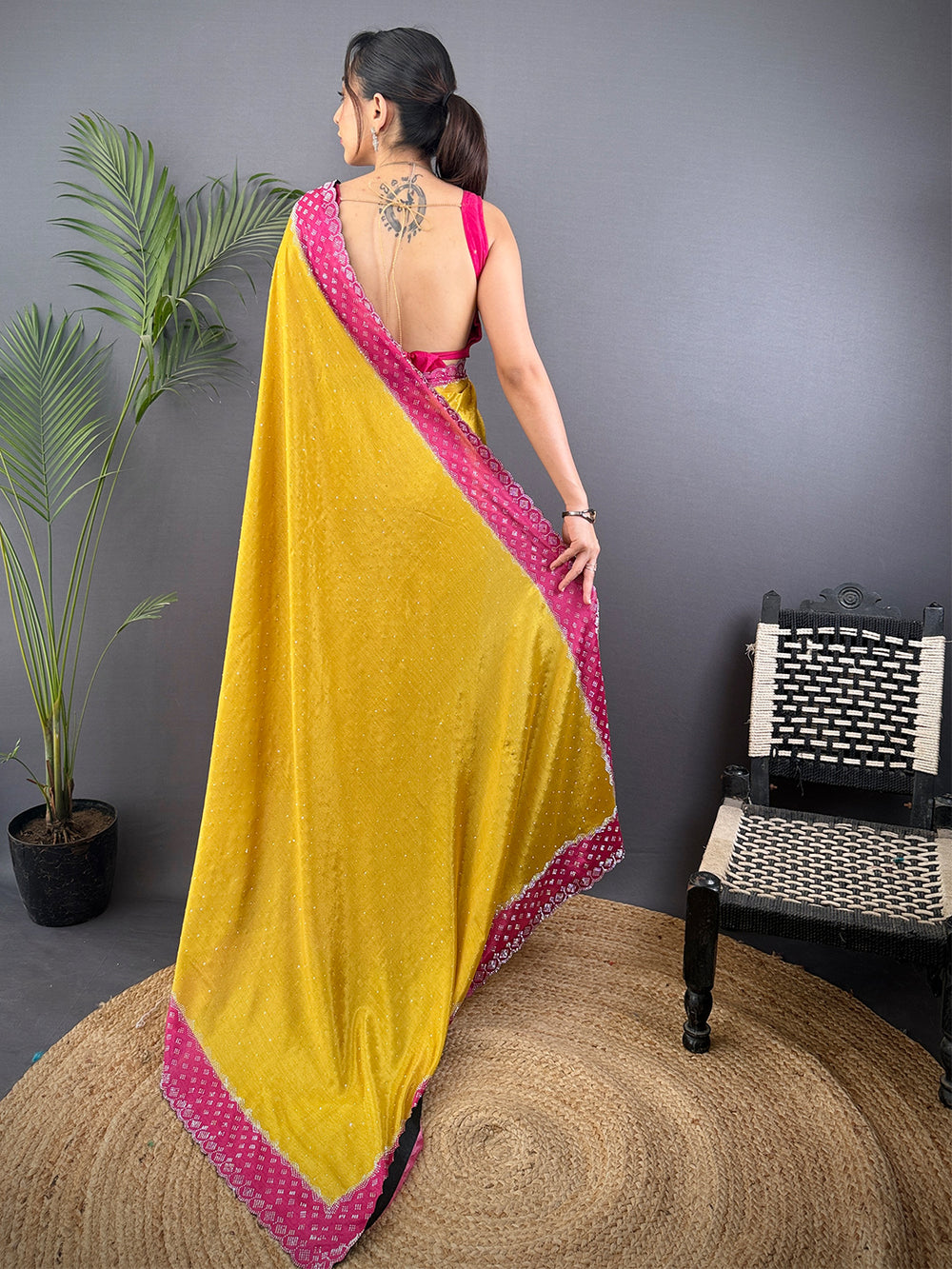 Festival Wear Mustard Color Soft Silk Saree