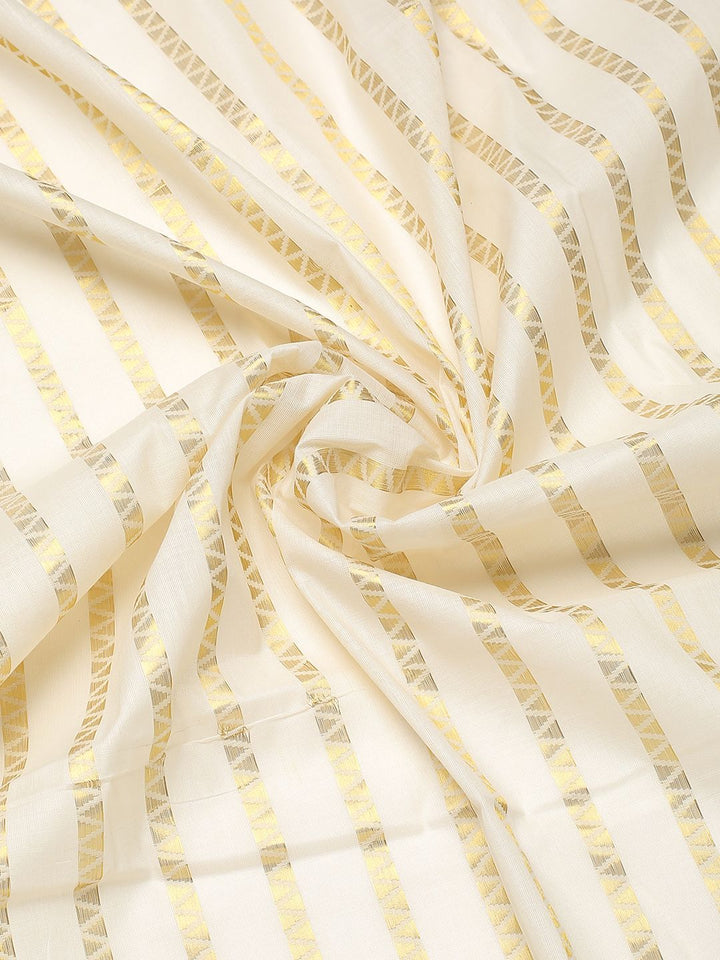 Festival Wear Off White Color Cotton Soft Silk Saree