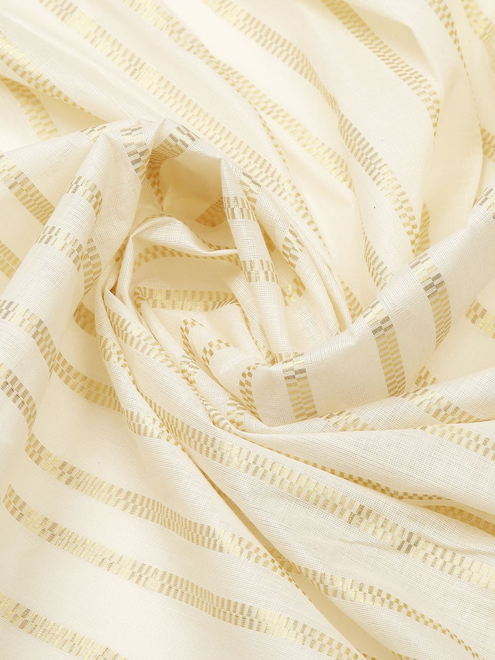 Festival Wear Off White Color Cotton Soft Silk Saree