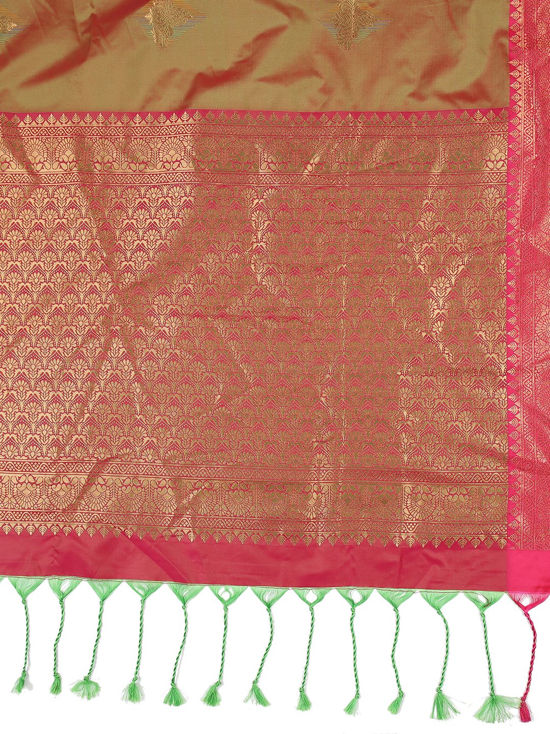 Festival Wear Olive Green Color Soft Silk Saree