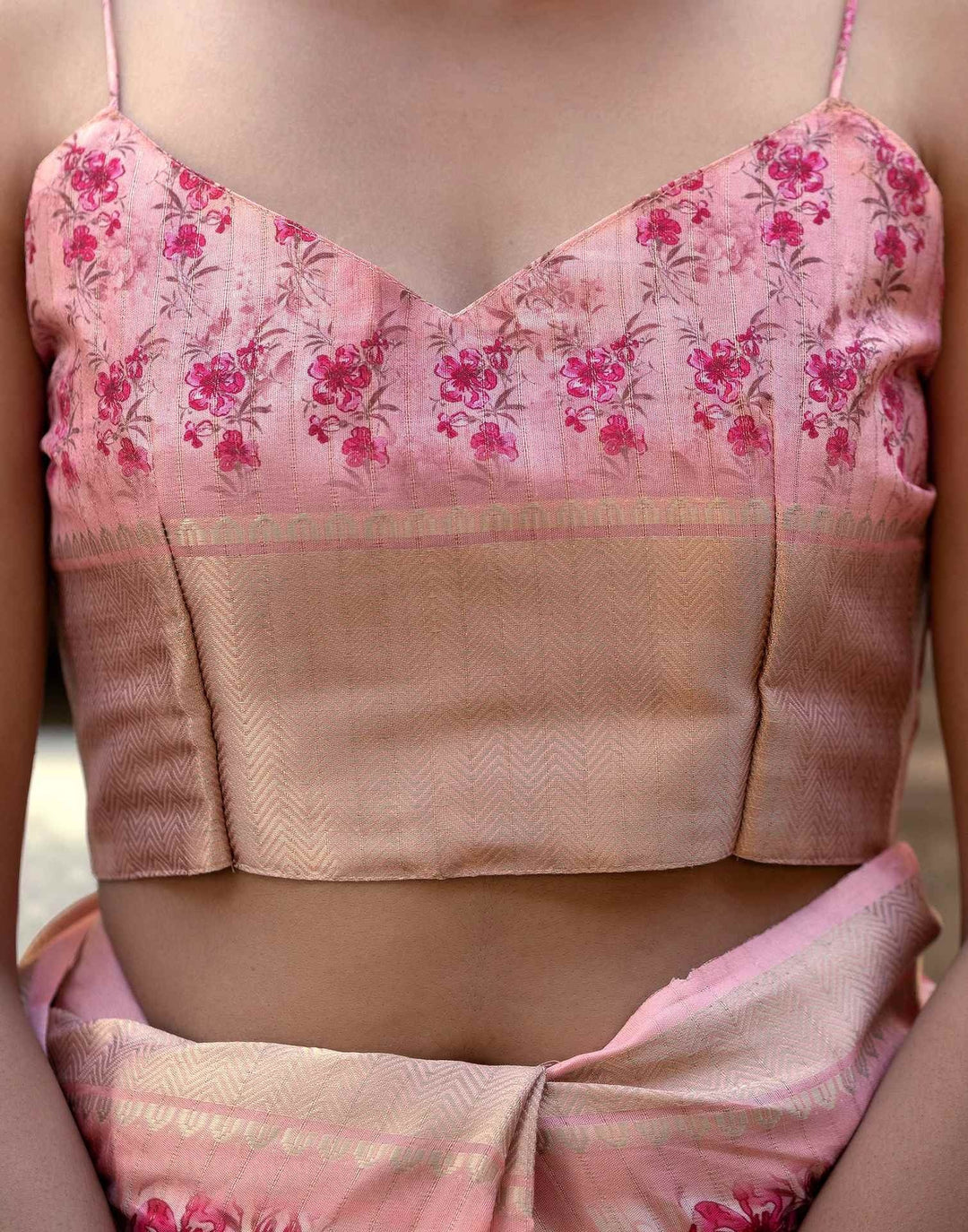 Festival Wear Peach Color Soft Silk Printed Saree