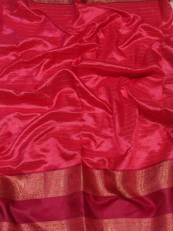 Festival Wear Pink Color Banarasi Silk Saree