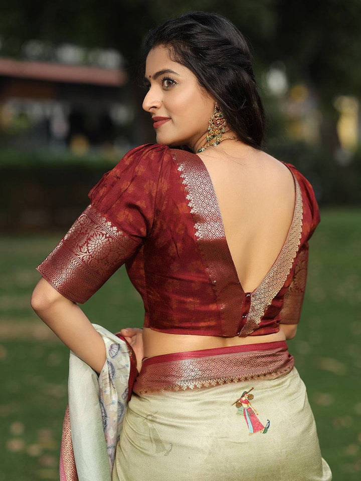 Festival Wear Pista Color Soft Silk Saree
