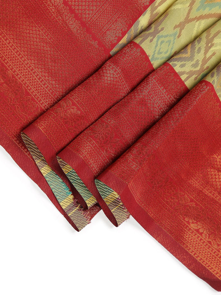 Festival Wear Pista Green Color Soft Silk Saree