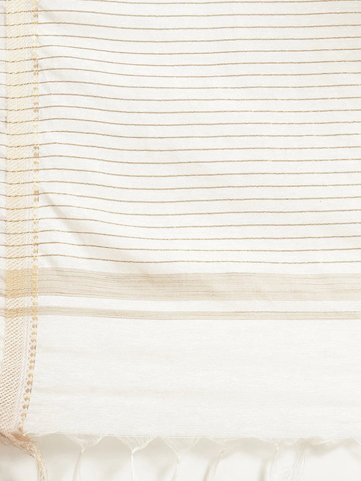 Festival Wear White Color Soft Silk Handloom Saree