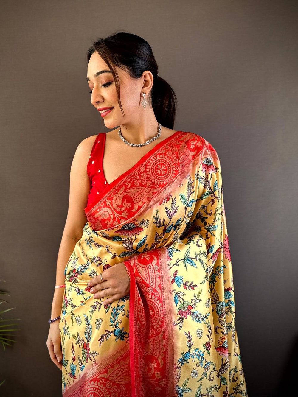 Festival Wear Yellow Color Soft Silk Saree