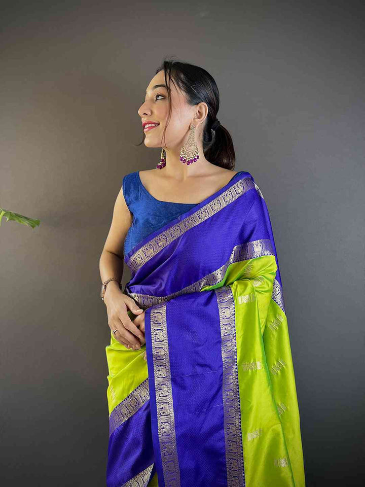 Festive Wear Multi Color Soft Silk Saree