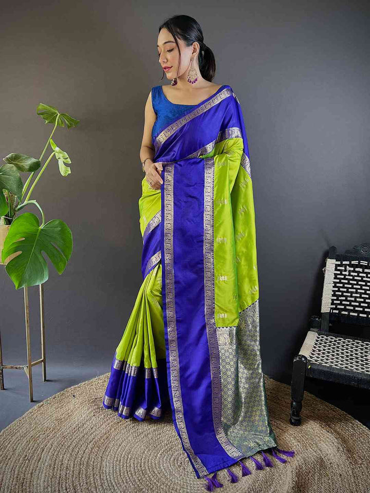 Festive Wear Multi Color Soft Silk Saree