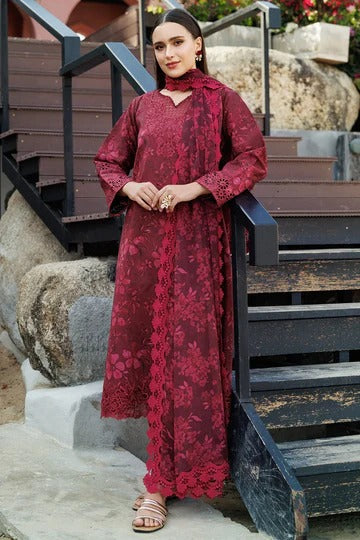 Women’s Wine Red Ethnic Suit Set Stylish Traditional Outfit