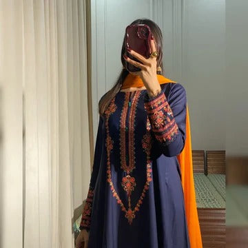 Women’s Traditional Navy Blue Outfit Graceful Ethnic Fashion