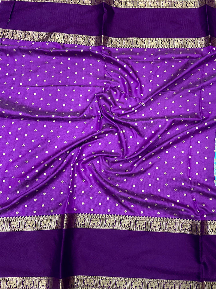 Party Wear Ethereal Sky Color Soft Silk Saree