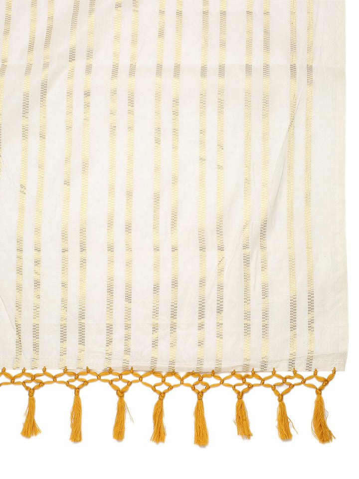 Party Wear Off White Color Cotton Soft Silk Saree