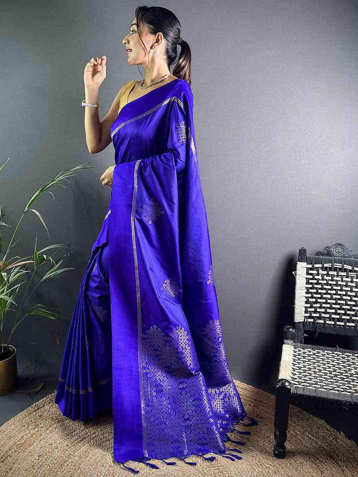 Party Wear Purple Color Soft Silk Saree