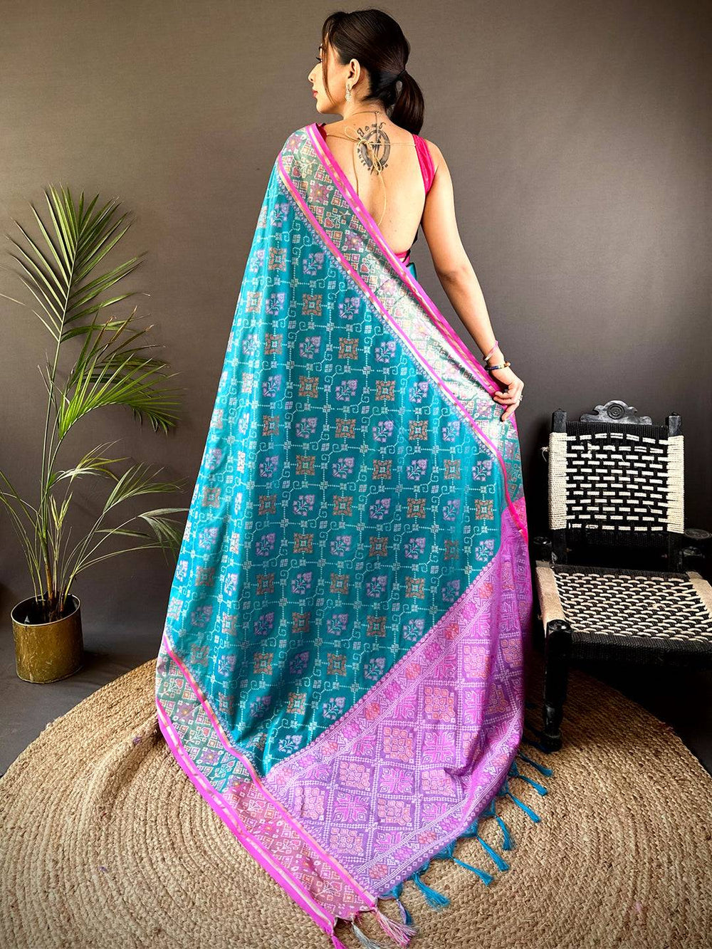 Party Wear Sky Blue Color Soft Silk Saree