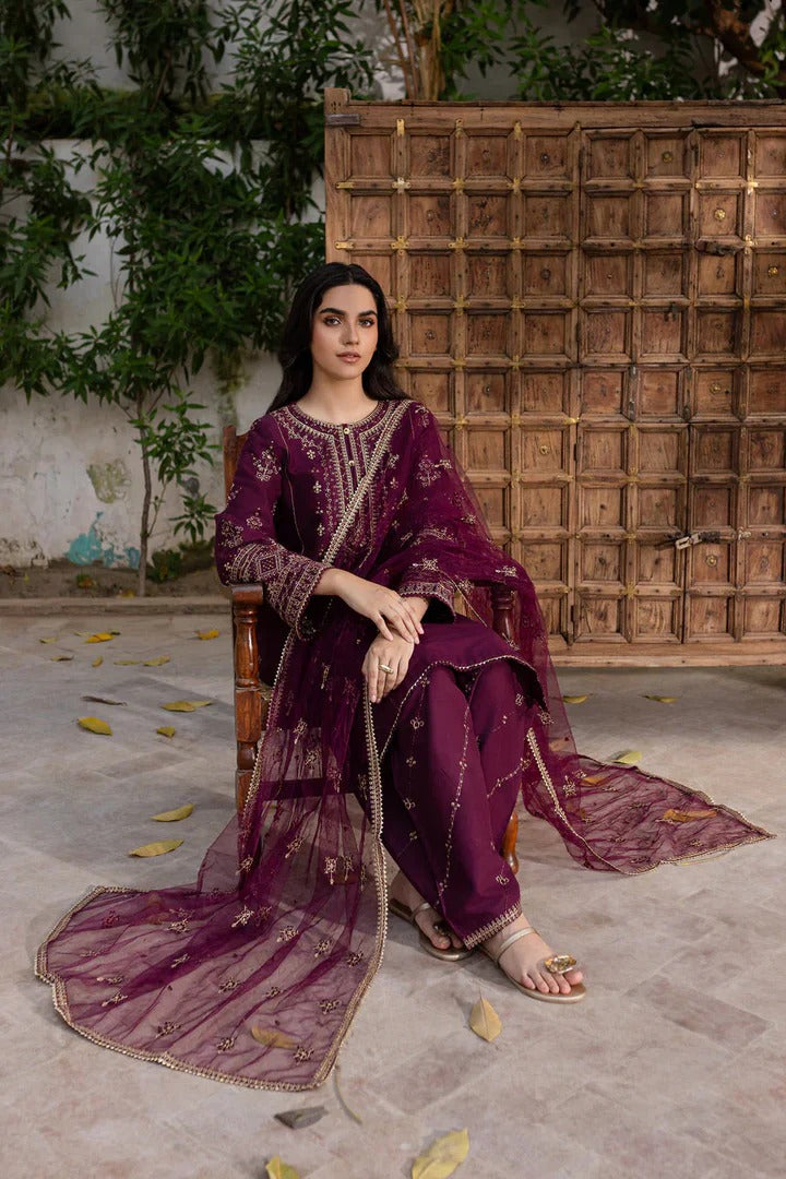 Elegant Purple Kurta Pant Set with Dupatta Festive & Party Wear