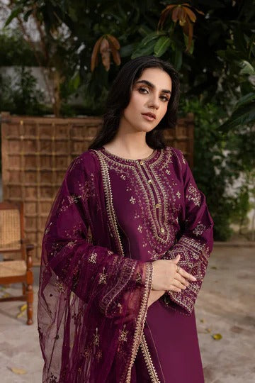 Elegant Purple Kurta Pant Set with Dupatta Festive & Party Wear