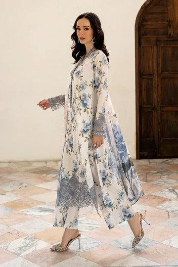 Stylish White Floral Ethnic Outfit for Women
