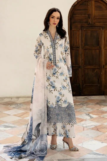 Stylish White Floral Ethnic Outfit for Women