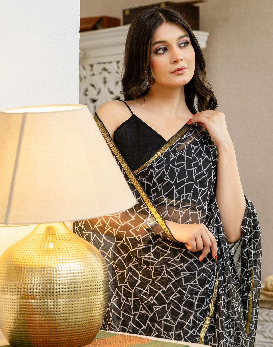 Wedding Wear Black Color Soft Silk Saree