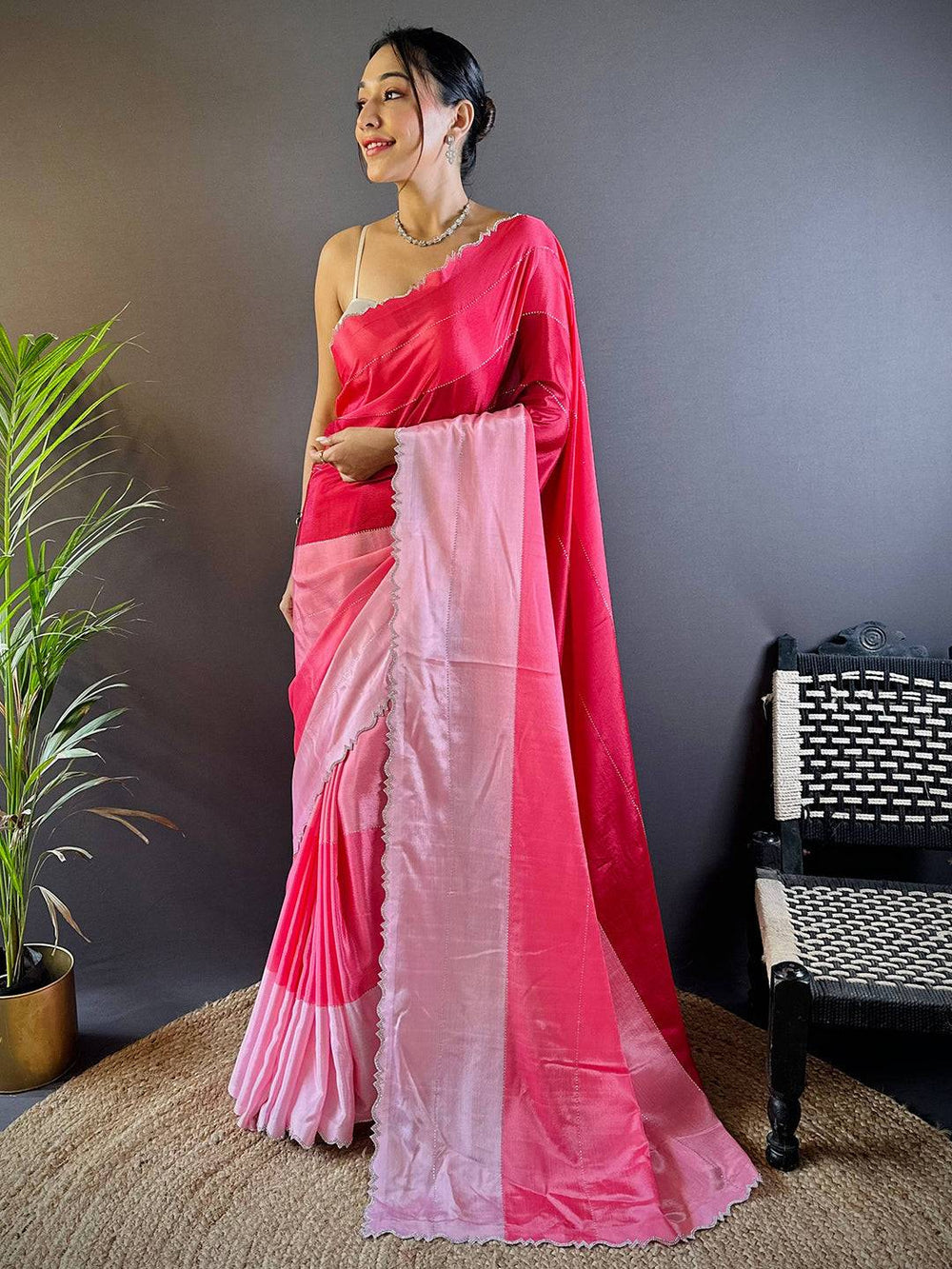 Wedding Wear Elegant Rainbow Color Soft Silk Saree