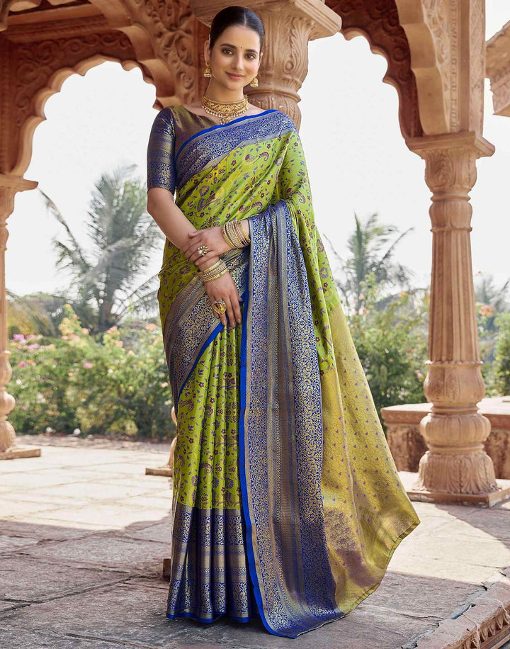 Wedding Wear Green Color Kanjivaram Silk Saree