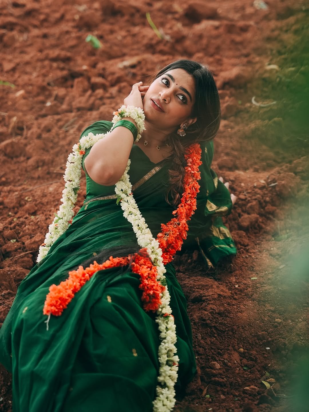 Wedding Wear Green Color Maheshwari Silk Saree