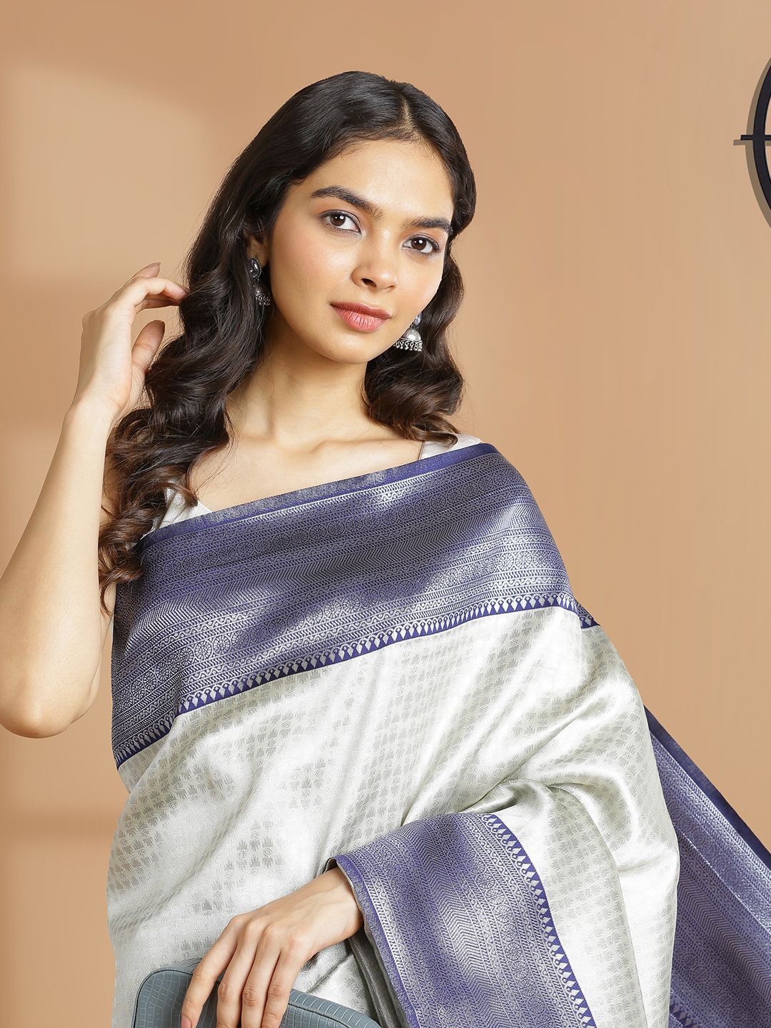 Wedding Wear Grey Color Soft Silk Saree