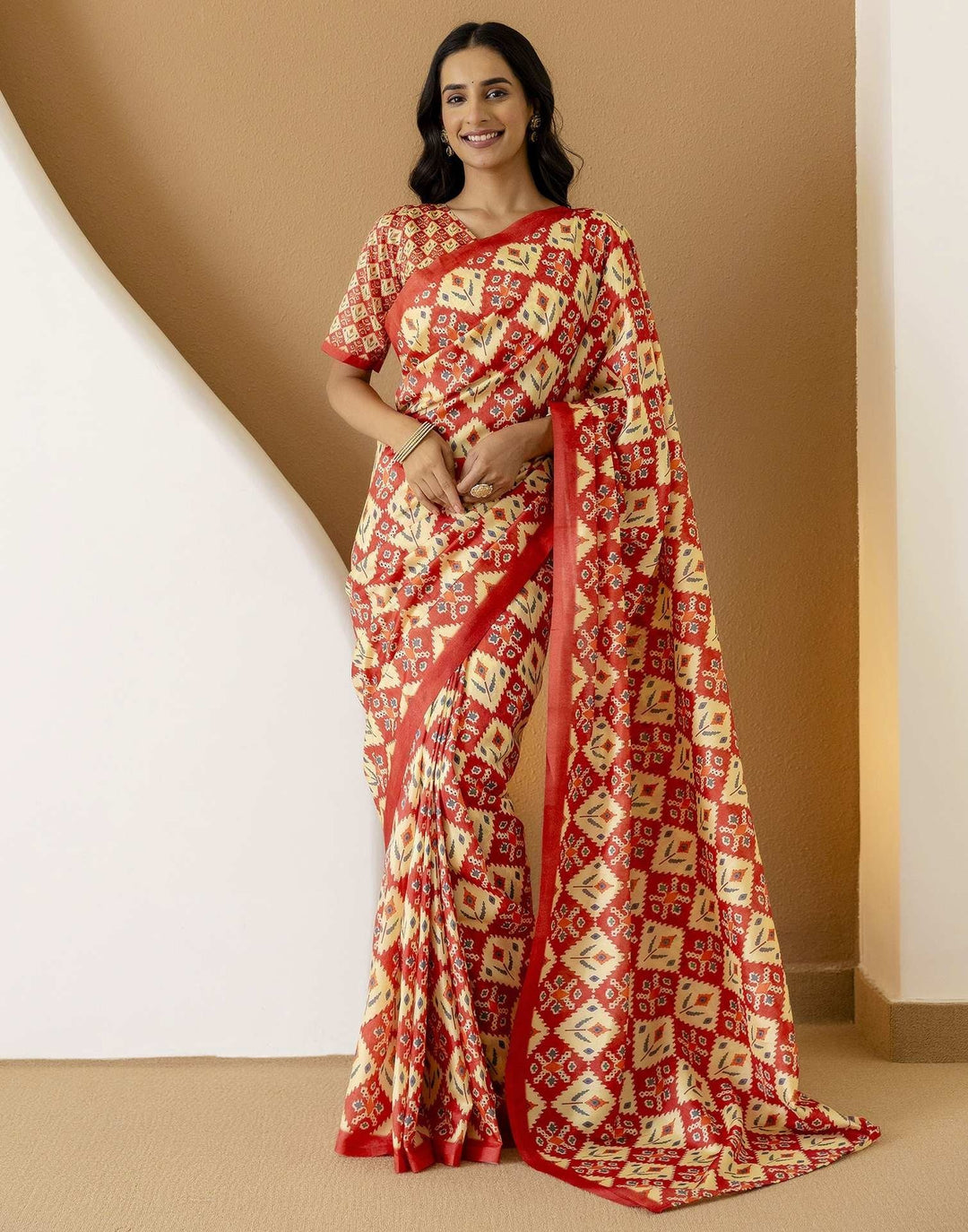 Wedding Wear Light Yellow Color Soft Silk Printed Saree