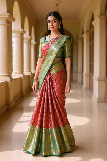 Wedding Wear Maroon Color Soft Silk Saree