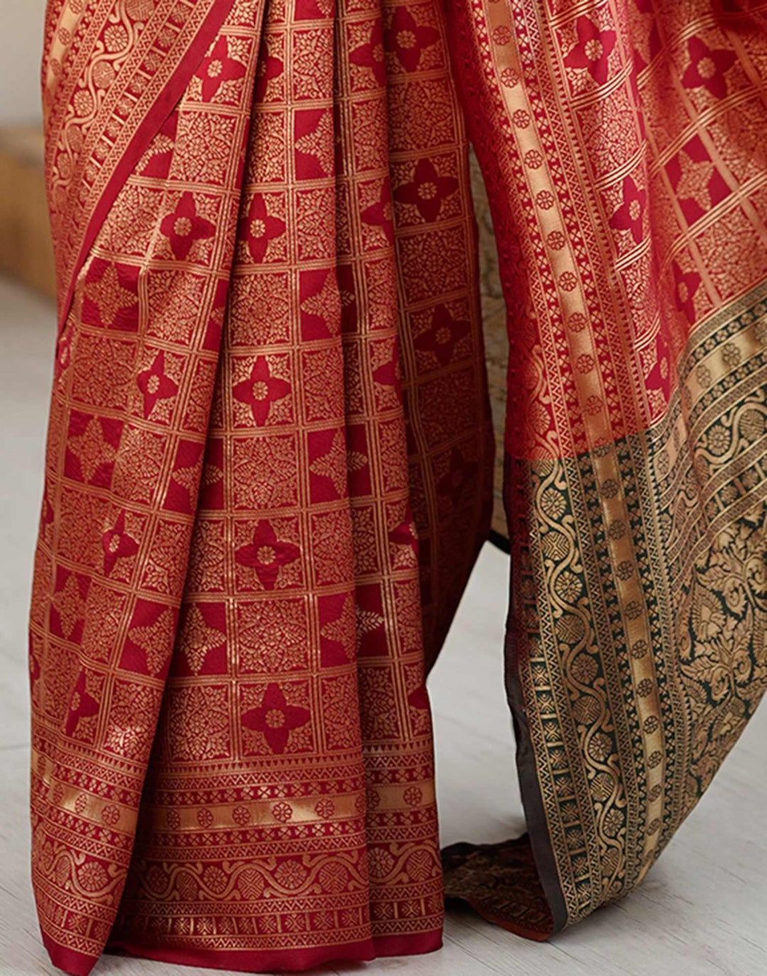 Wedding Wear Maroon Color Soft Silk Woven Saree