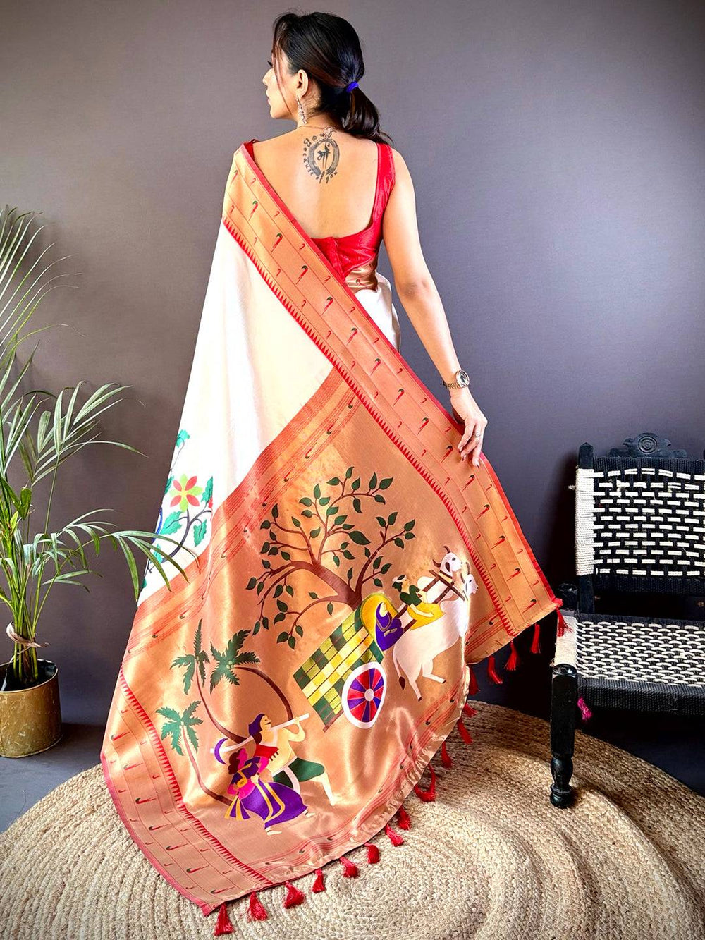 Wedding Wear Multi Color Soft Silk Saree