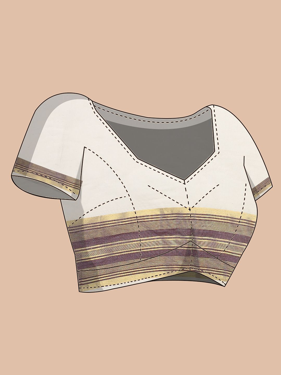 Wedding Wear Off-White Color Cotton Silk Saree