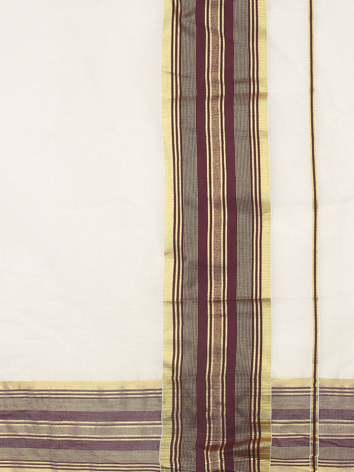 Wedding Wear Off-White Color Cotton Silk Saree