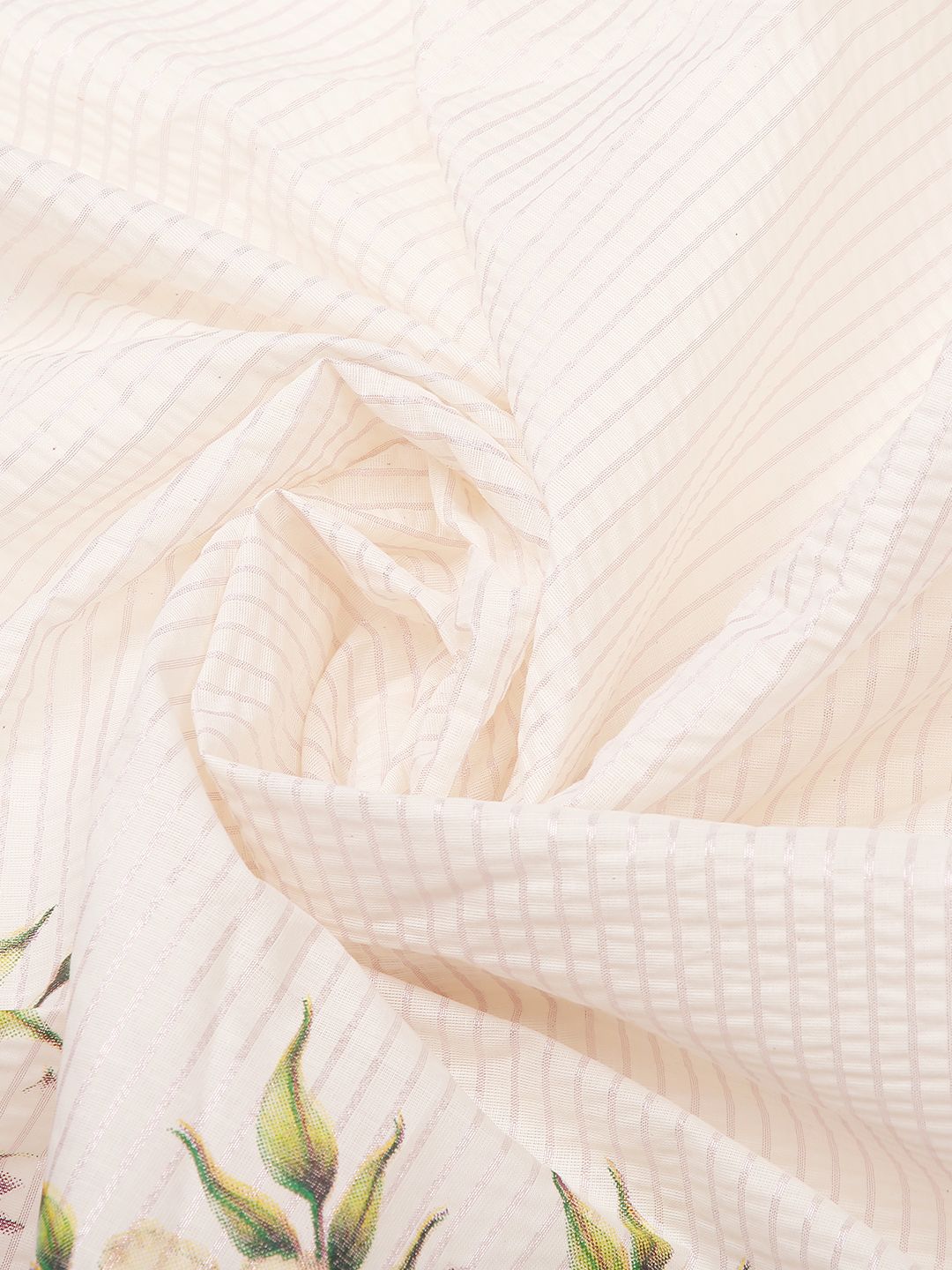 Wedding Wear Off White Color Cotton Soft Silk Saree
