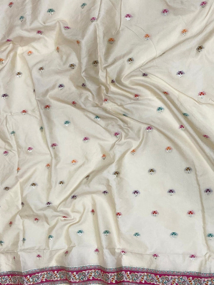 Wedding Wear Off White Color Soft Silk Saree